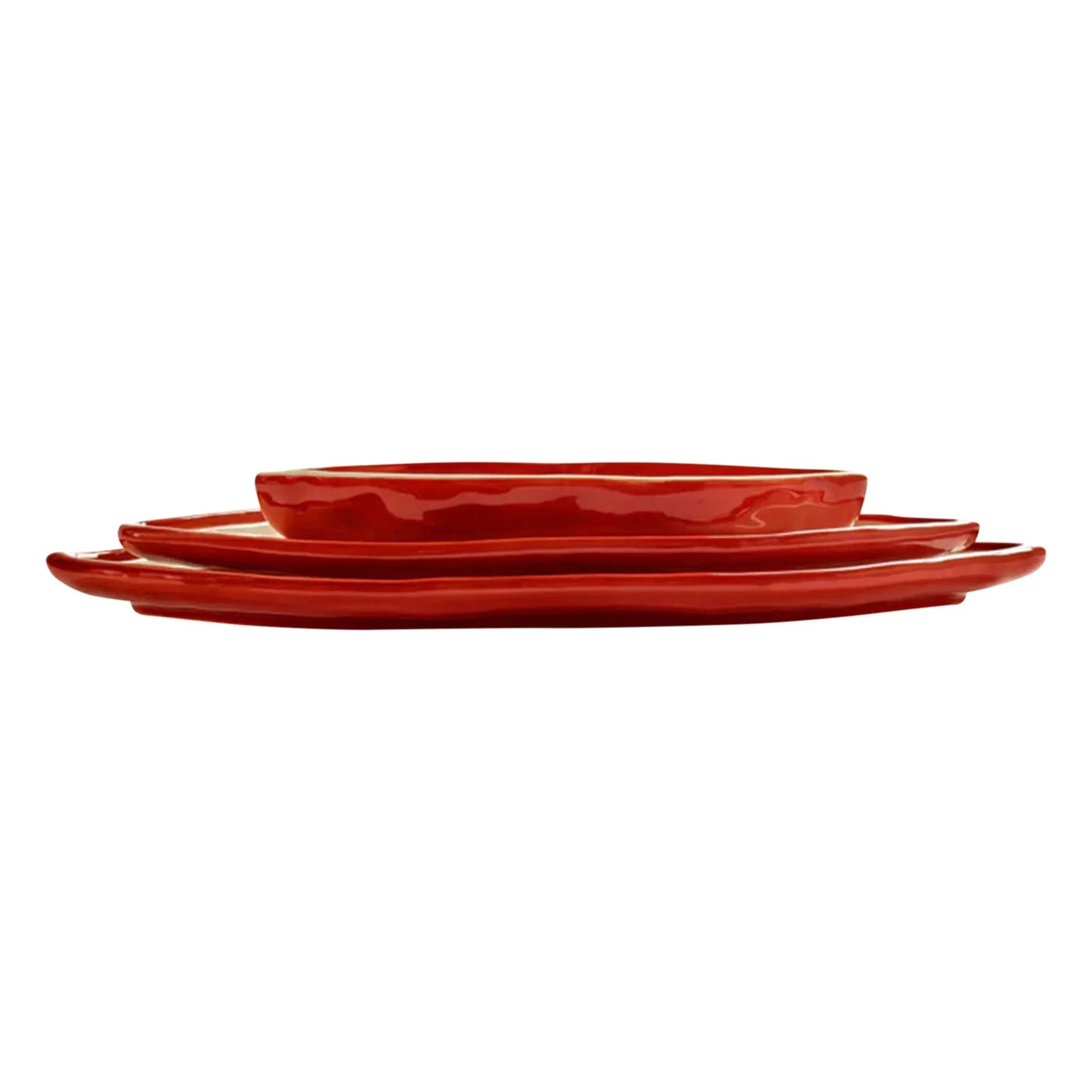 Serax - Serving Plates, Wouter & Hendrix - 3-Piece Set | Red