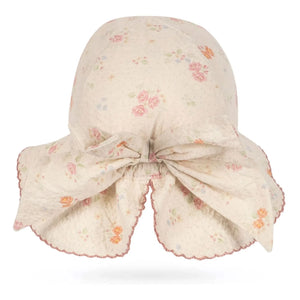 Konges Sløjd - Elin Floral Print Knot Hat Organic Cotton | Beige