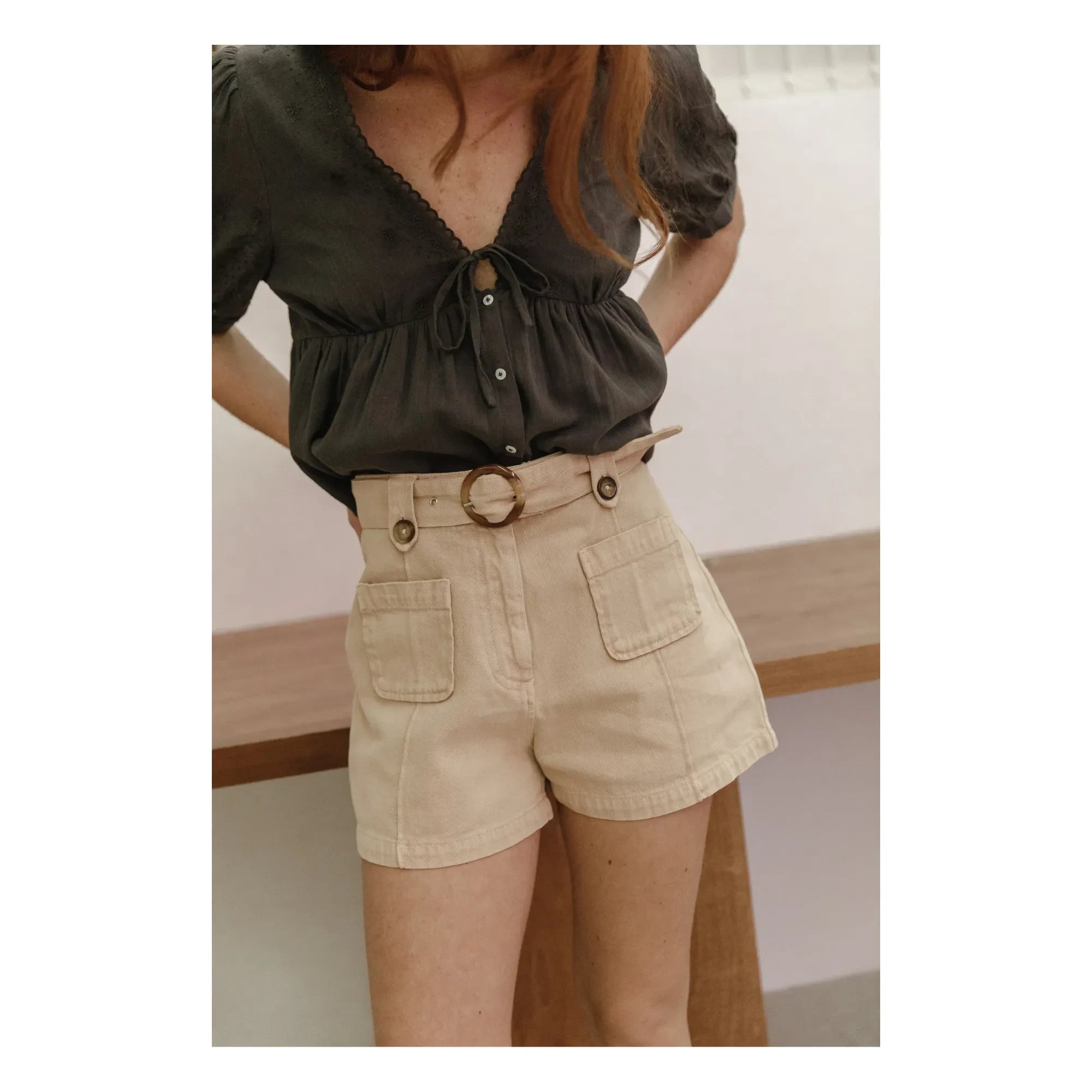 Emile et Ida - Zelina Shorts - Women's Collection | Ecru