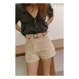 Emile et Ida - Zelina Shorts - Women's Collection | Ecru