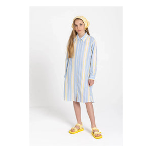 Smallable Kid - Striped Leya Shirt Dress | Light Blue