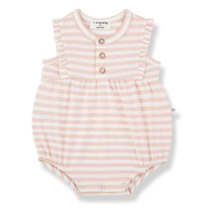 1+ in the family - Cinnia Striped Romper | Beige Pink