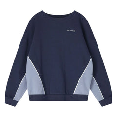 Cos I Said So - Color Block Organic Cotton Sweatshirt | Navy Blue