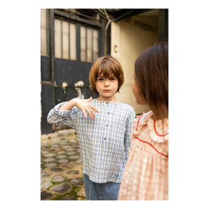 Louis Louise - Kurta Uncle Checkered | Blue