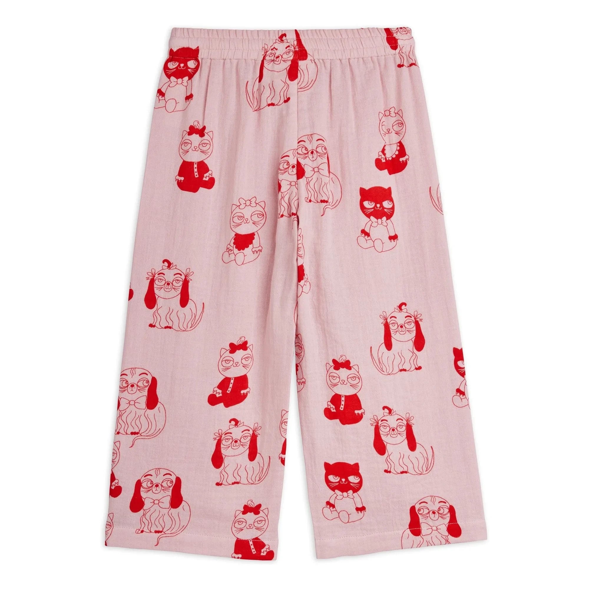 Mini Rodini - Organic Cotton Animal Print Pants | Pink