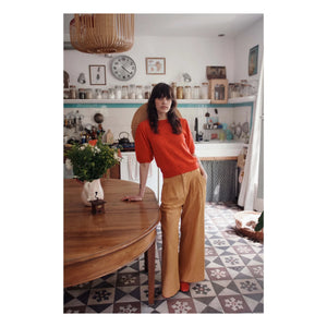 Emile et Ida - Organic Cotton Knitted Ribbed Sweater | Poppy