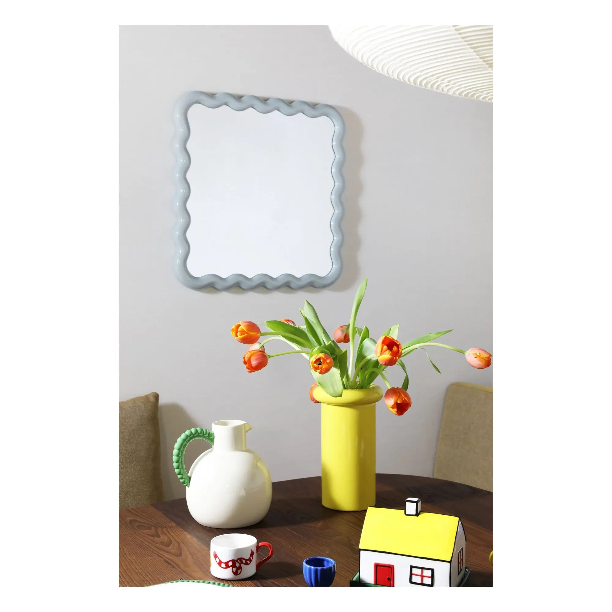 &Klevering - Zigzag Mirror | Light Blue