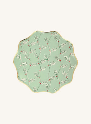 Meri Meri - Block Print designed large Christmas plates - set of 8