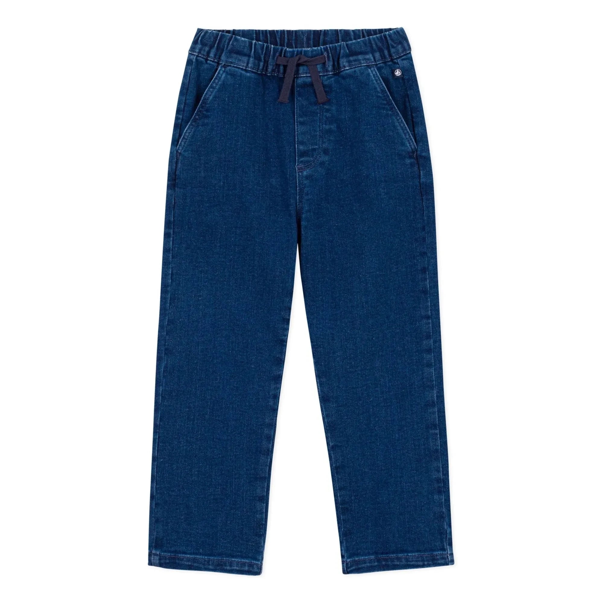 Petit Bateau - Organik Pamuk Bağcıklı Jean | Mavi