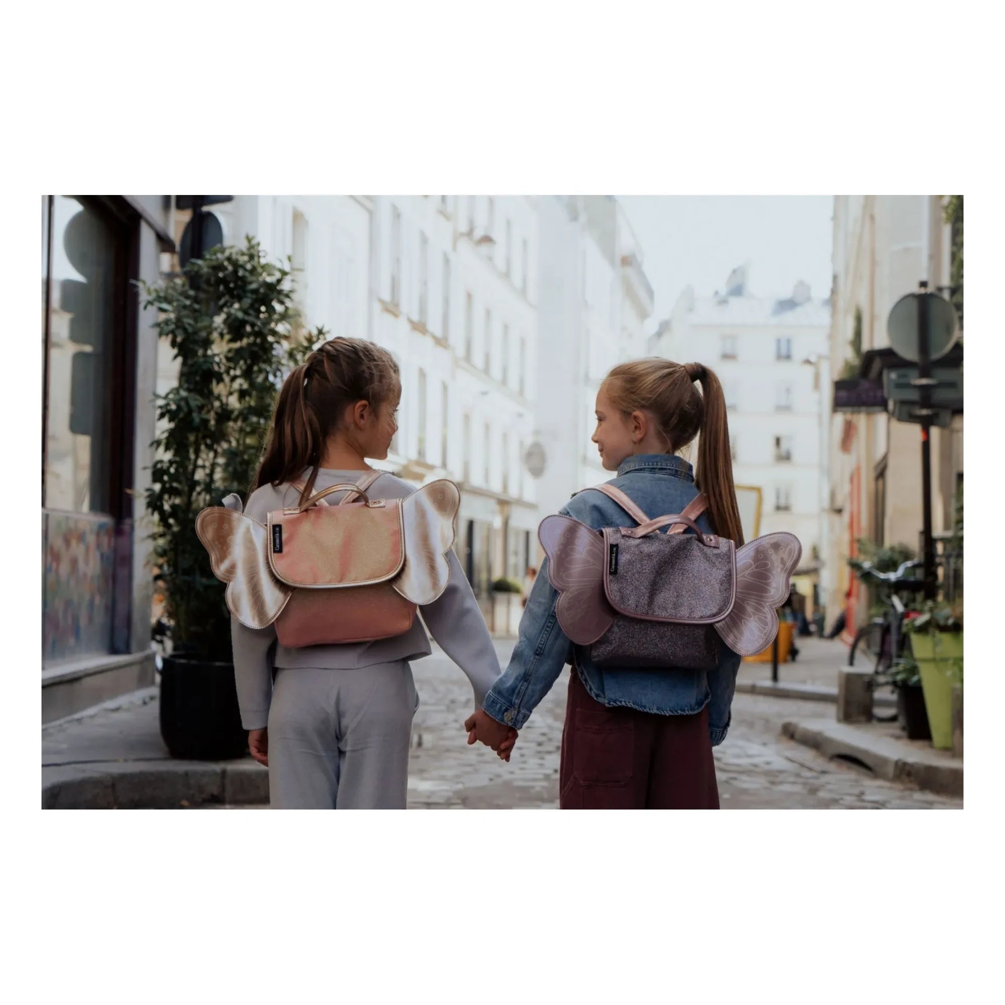 Caramel & Cie - Iridescent Butterfly Handbag | Coral