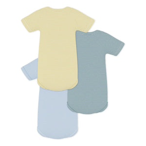 Petit Bateau - 3-Pack Striped Bodysuit Set | Yellow