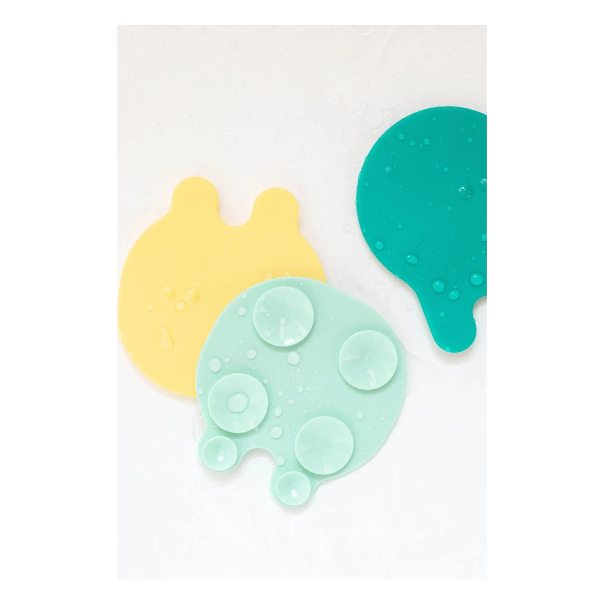 Quut - Grippi bath mats - Set of 8 | Yellow
