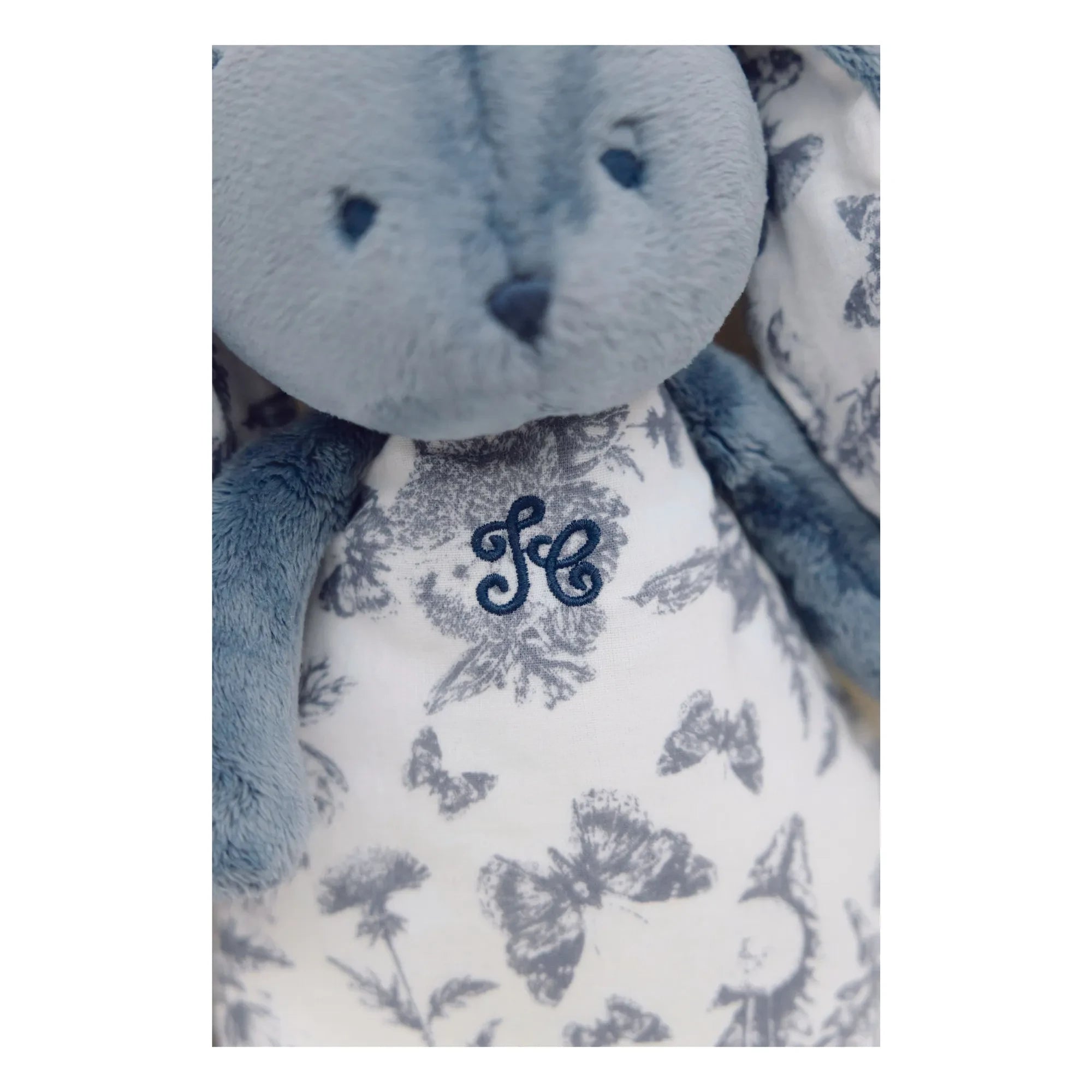 Tartine et Chocolat - Doudou Night Light Augustin the Bunny Toile de Jouy | Blue