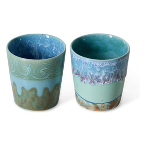 HKliving - Ceramic coffee cups Van Gogh Self-portrait | Blue
