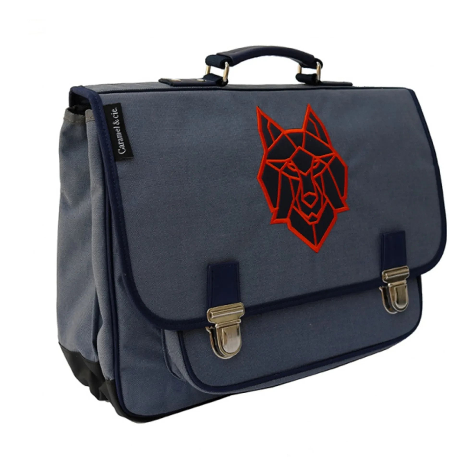 Caramel & Cie - Wolf messenger bag | Grey Blue