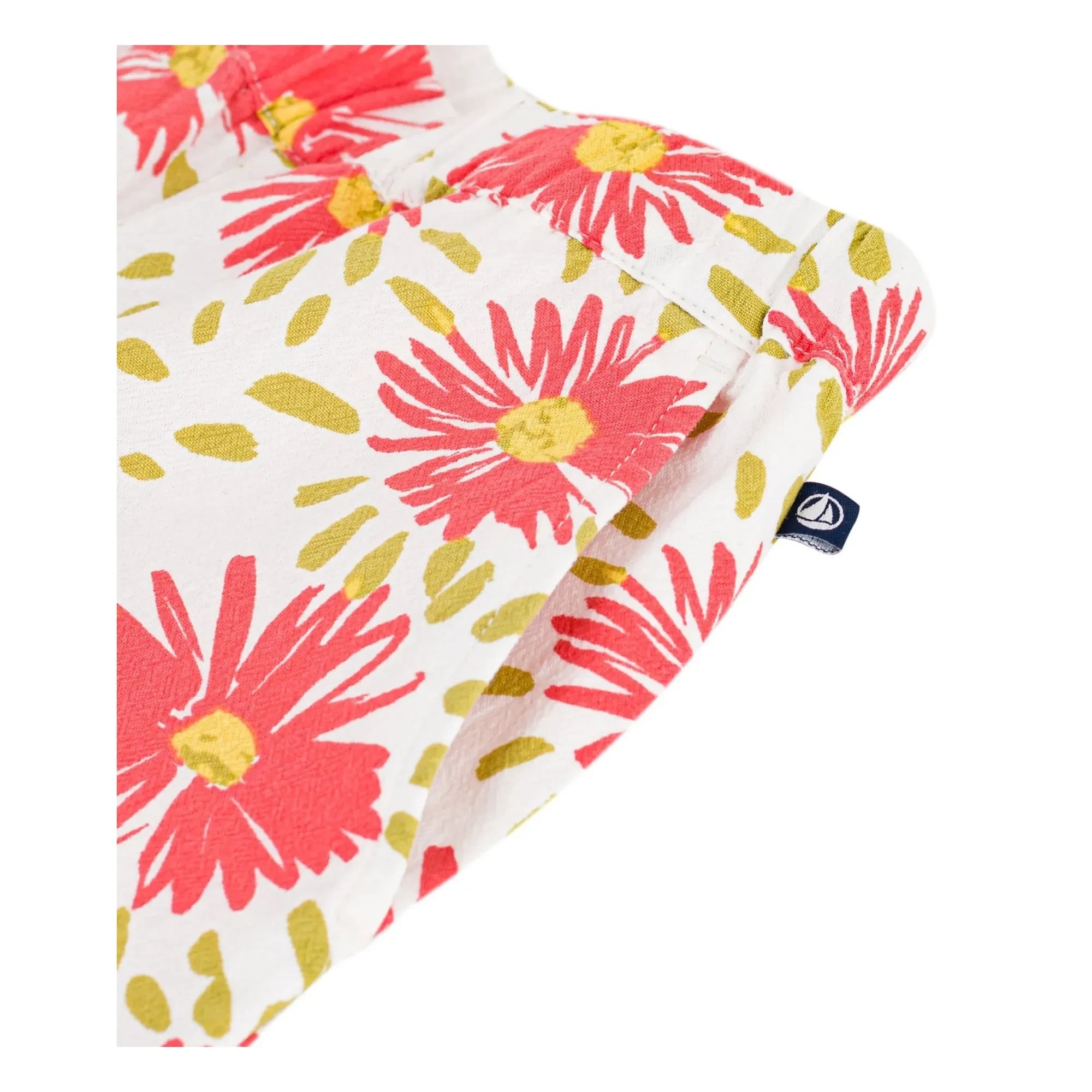 Petit Bateau - Organic cotton Crépon floral trousers | White