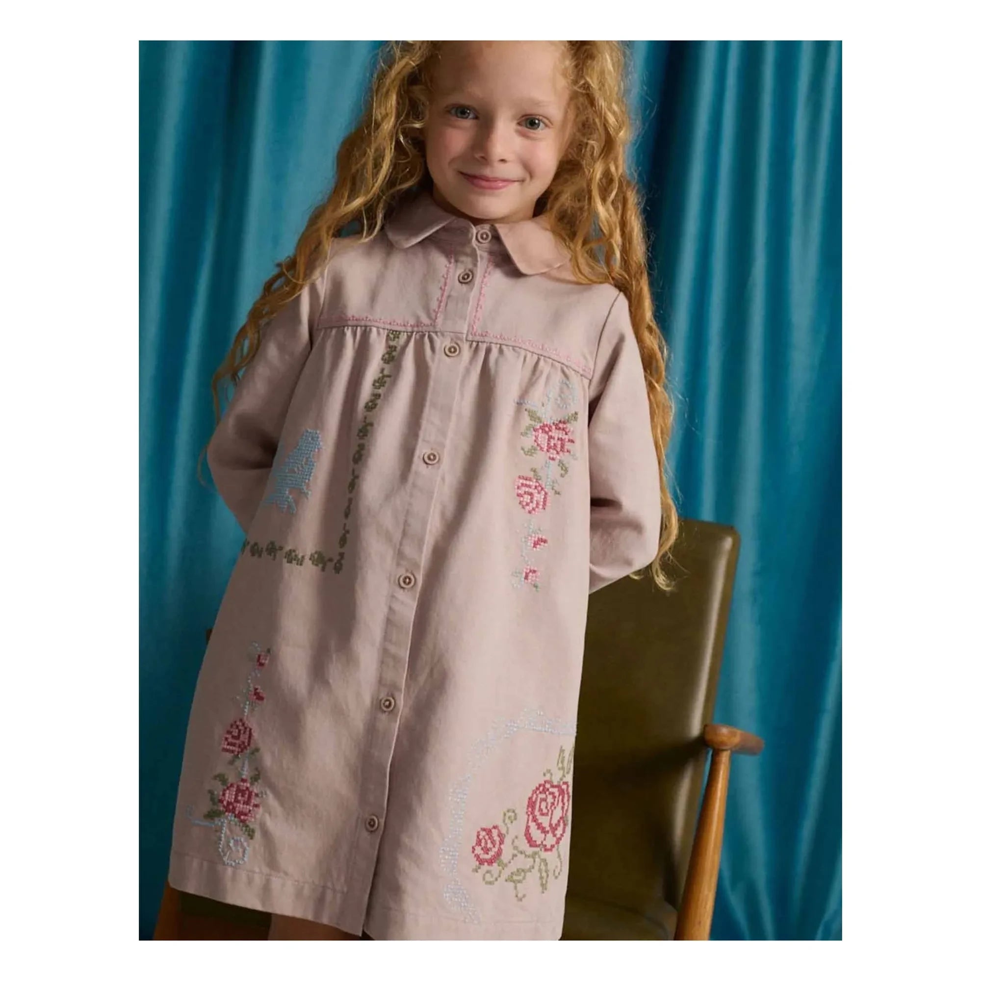 Gingersnaps - Minerva İşlemeli Elbise | Pembe