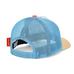 Hello Hossy - Curved Visor Hat Trucker Baseball Game Recycled Fibers | Light Blue