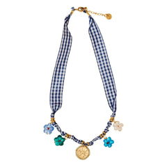 Palas - Tablecloth necklace | Blue