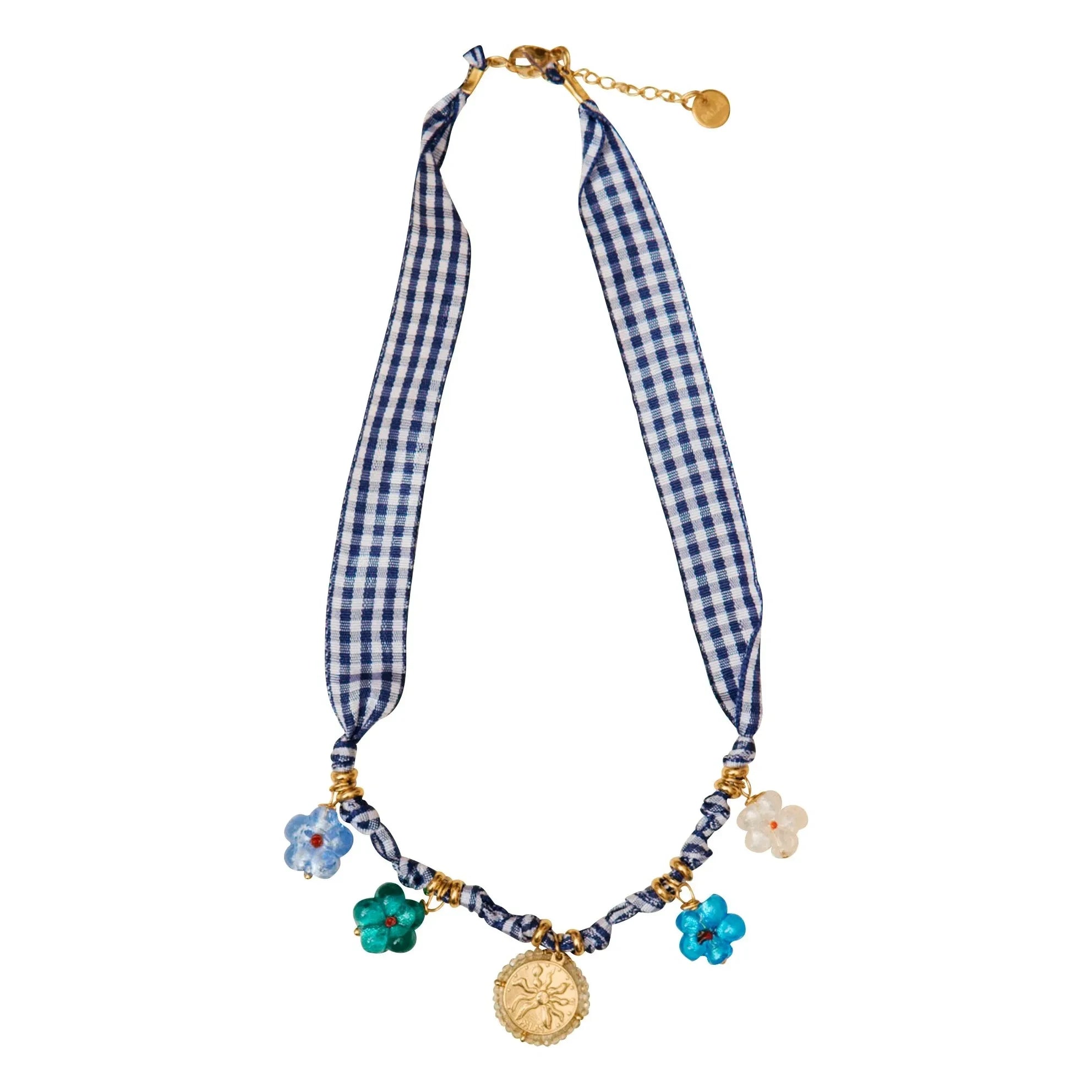 Palas - Tablecloth necklace | Blue
