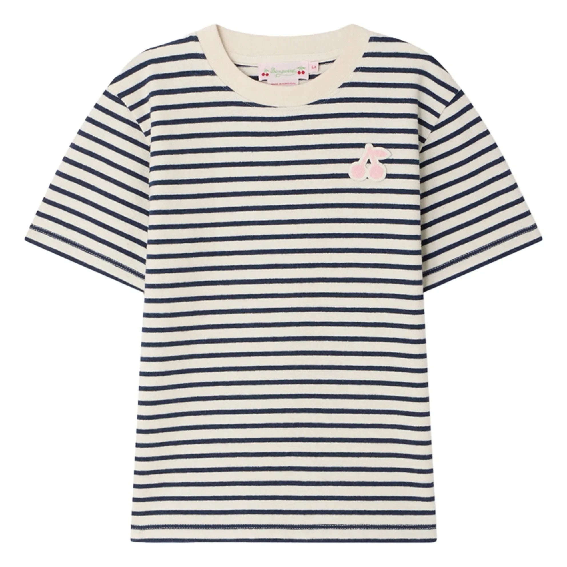 Bonpoint - Striped Lilac T-shirt | Ecru