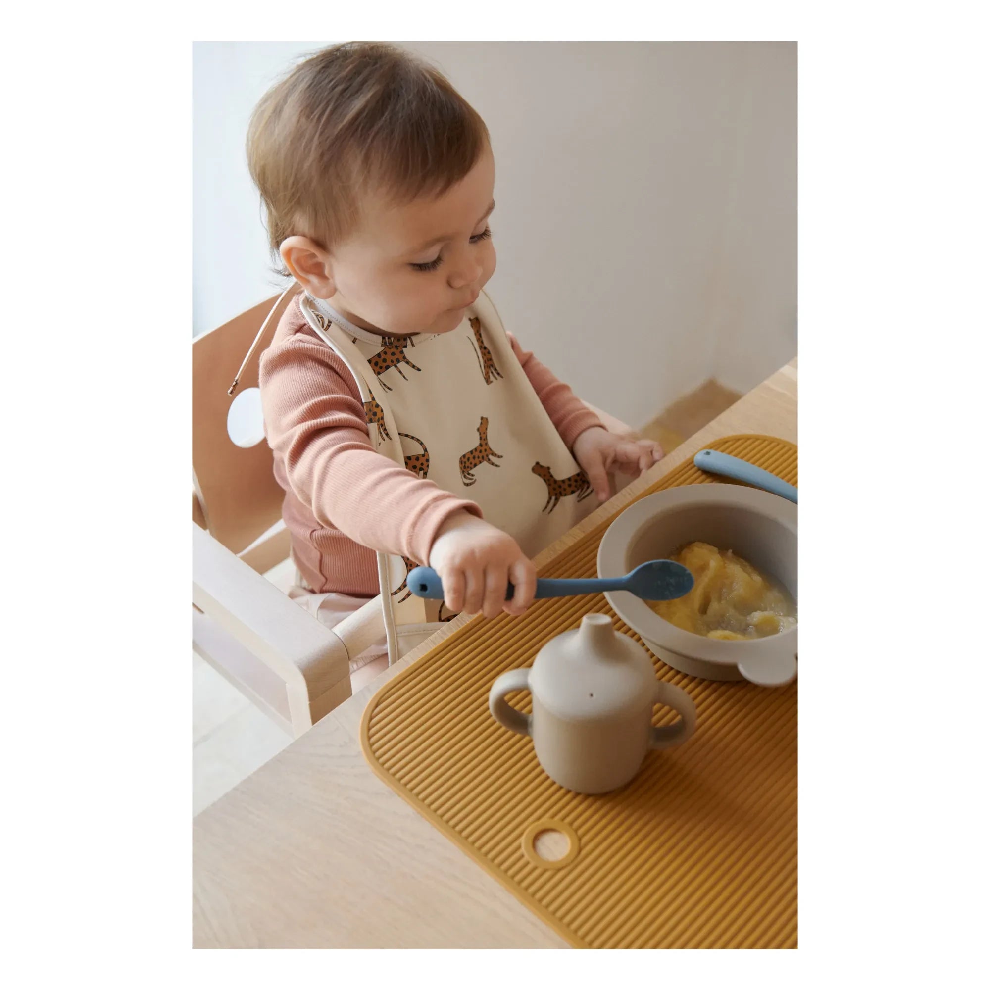 Liewood - Peony Non-slip Silicone Bowls - 2-Pack | Sand