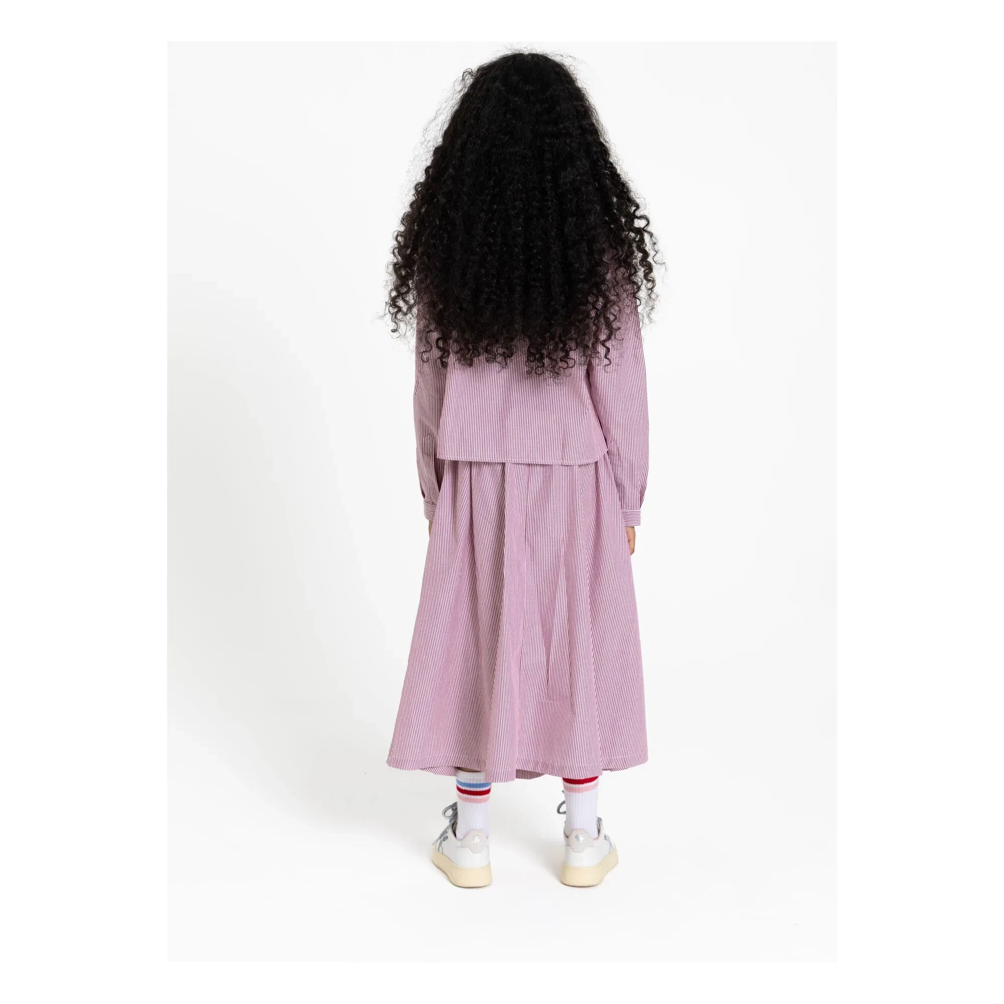 Finger in the nose - Striped Short Shirt | Brick red