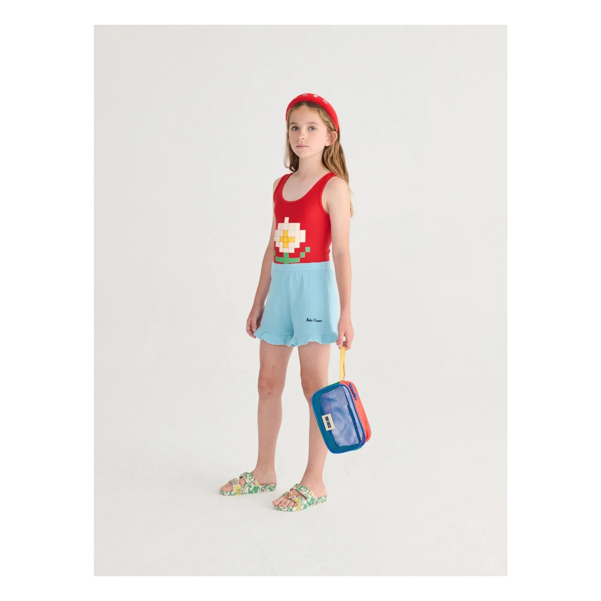 Bobo Choses - Bobo Choses Organic Cotton Ruffled Shorts | Light Blue