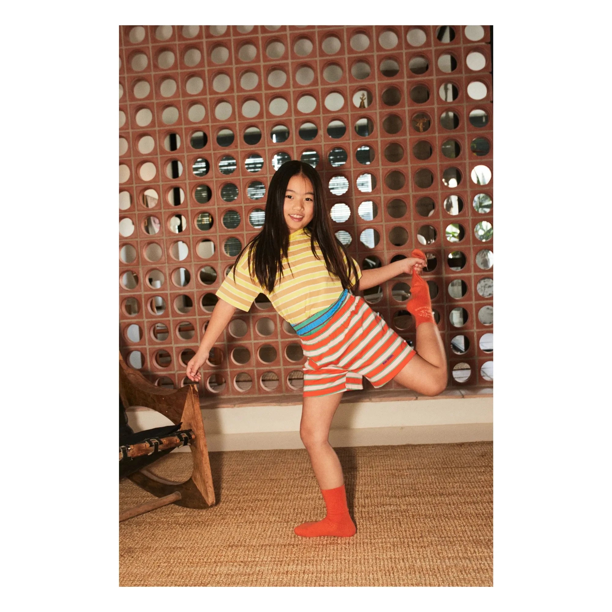 Bobo Choses - Organic Cotton Striped T-Shirt and Shorts Set | Red