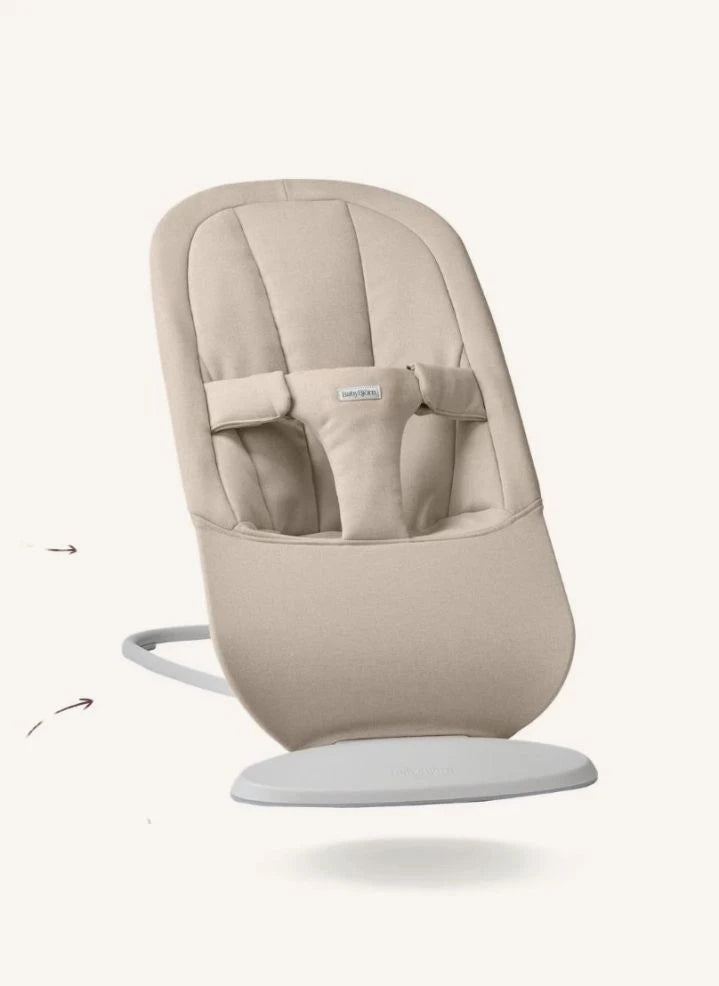 BabyBjörn - Begin Bouncer - Soft Brushed Woven Fabric, Sand Grey | Sand grey
