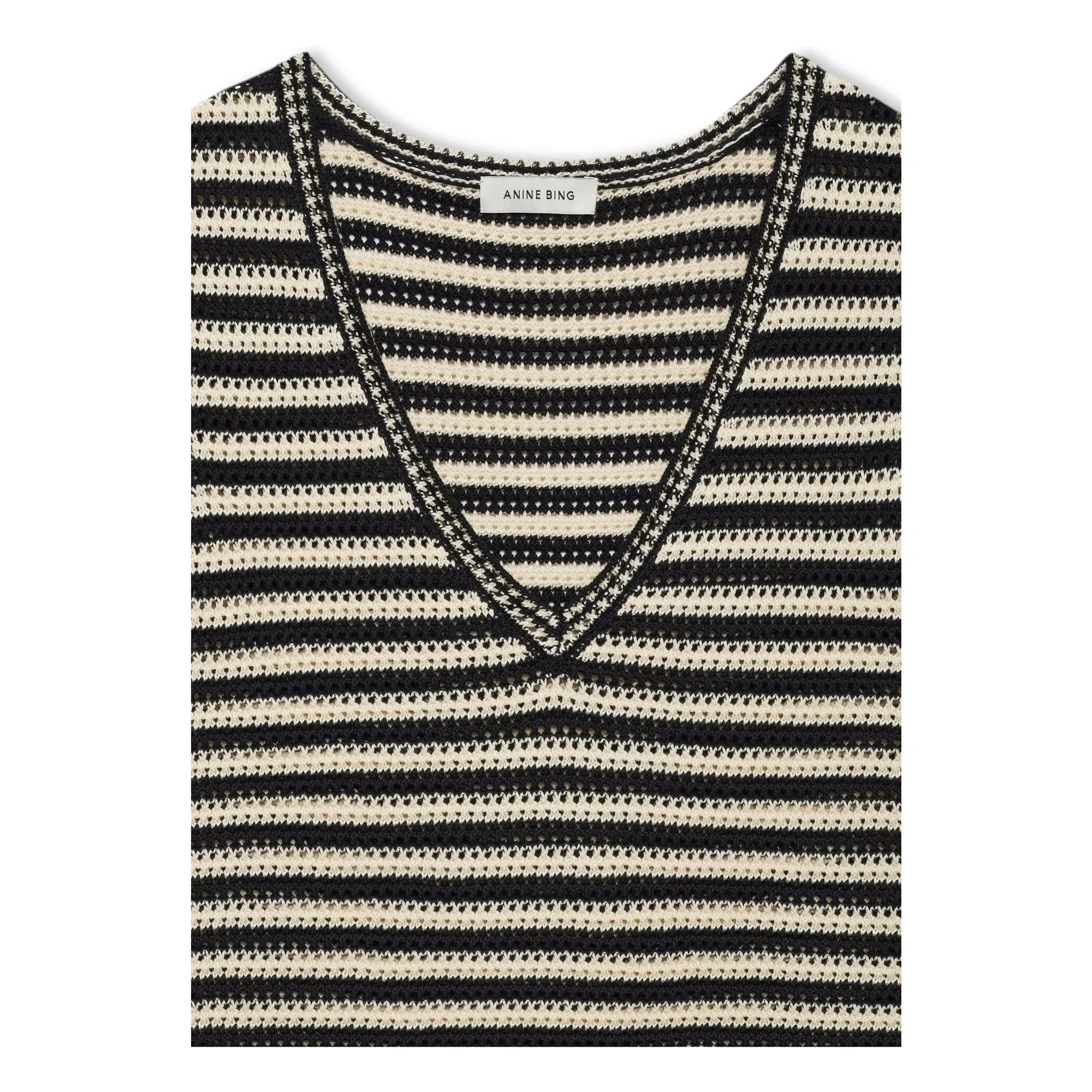 Anine Bing - Lowen Striped Tank Top | Black