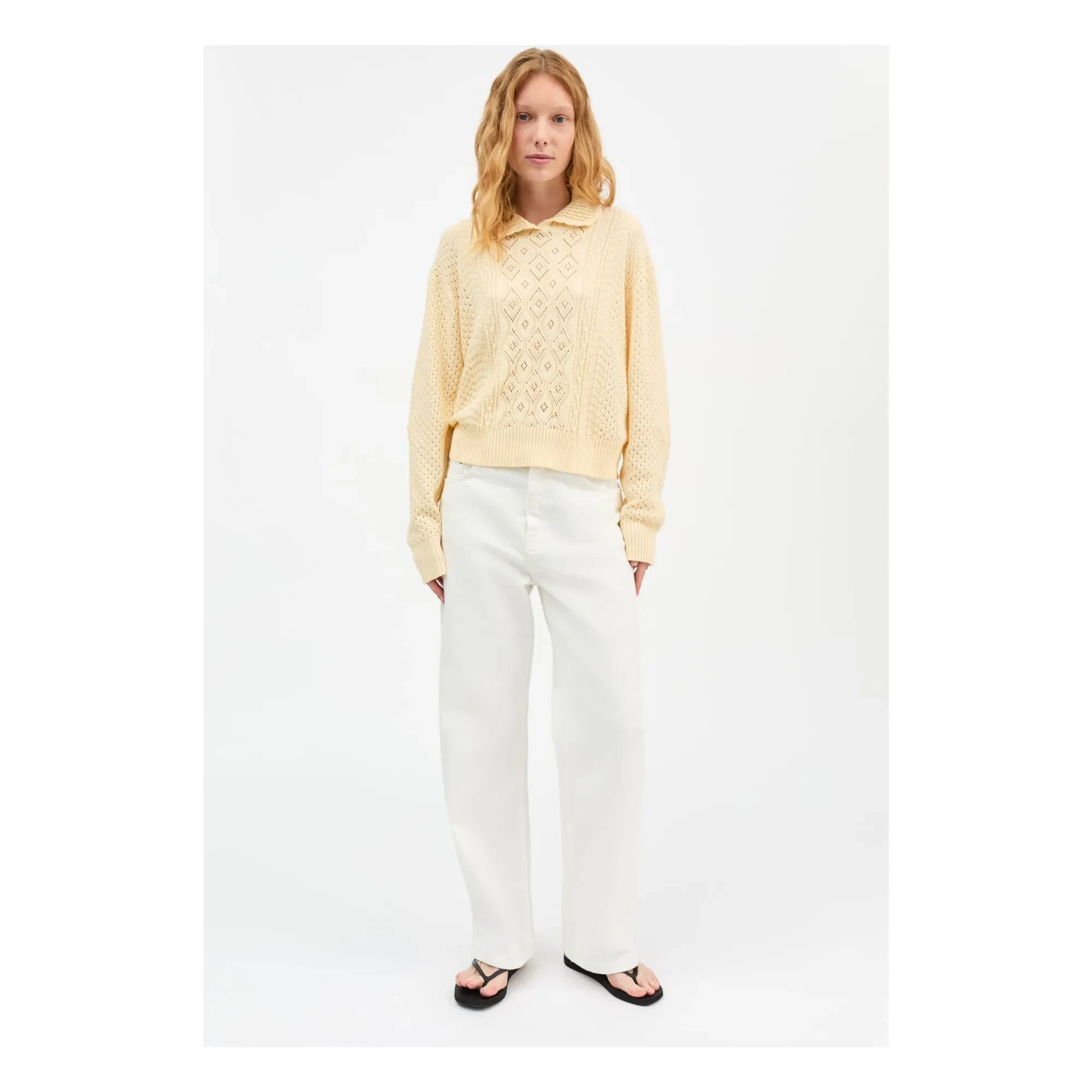 Skall Studio - Alexa Cotton Sweater | Pale Yellow