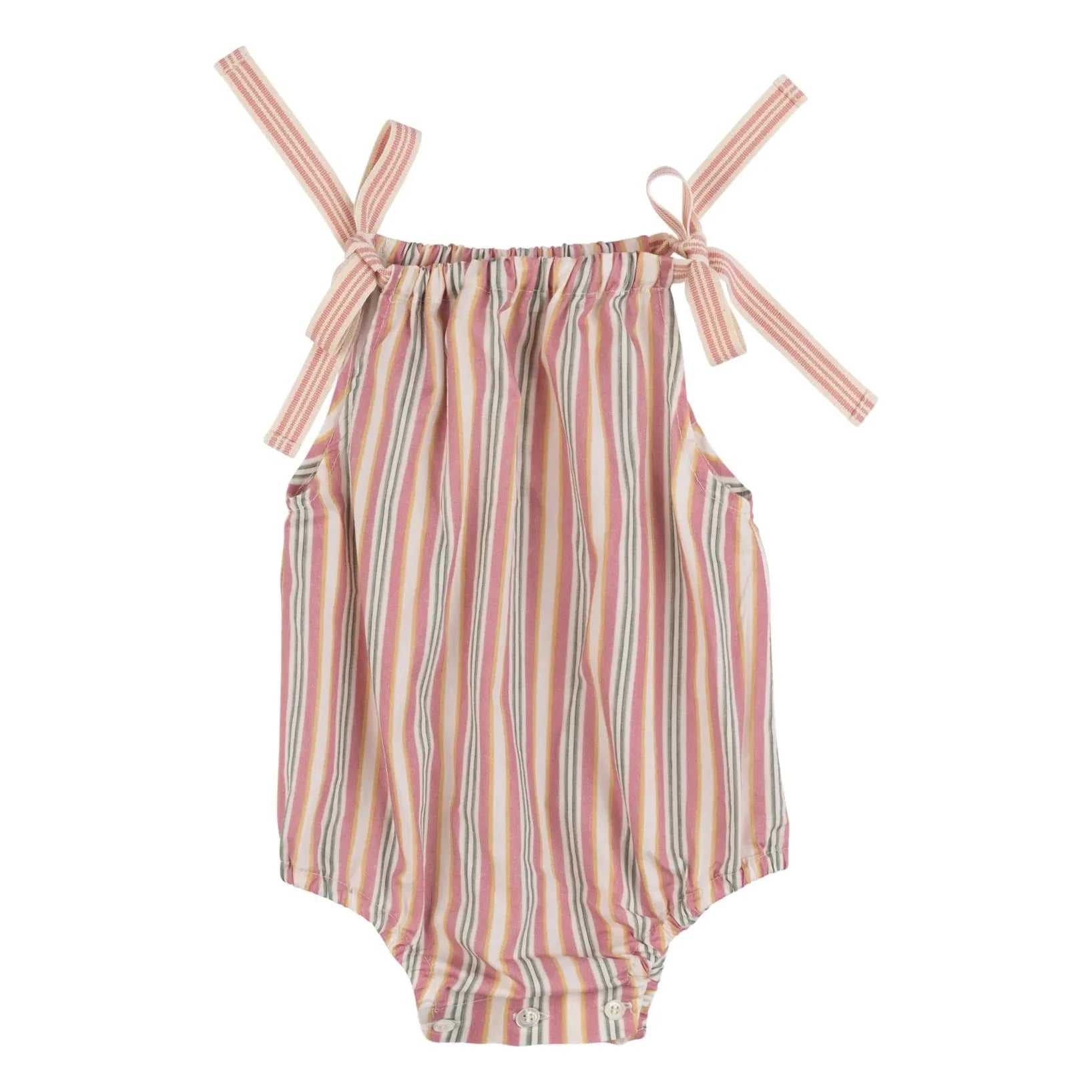 Babe & Tess - Asia Striped Baby Stroller Bag | Ecru