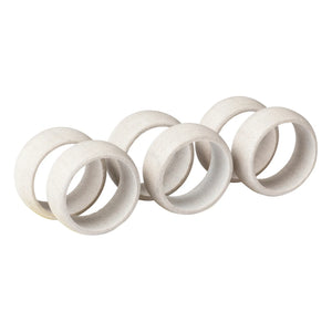 Broste Copenhagen - Stoneware Napkin Ring - Set of 6 | White