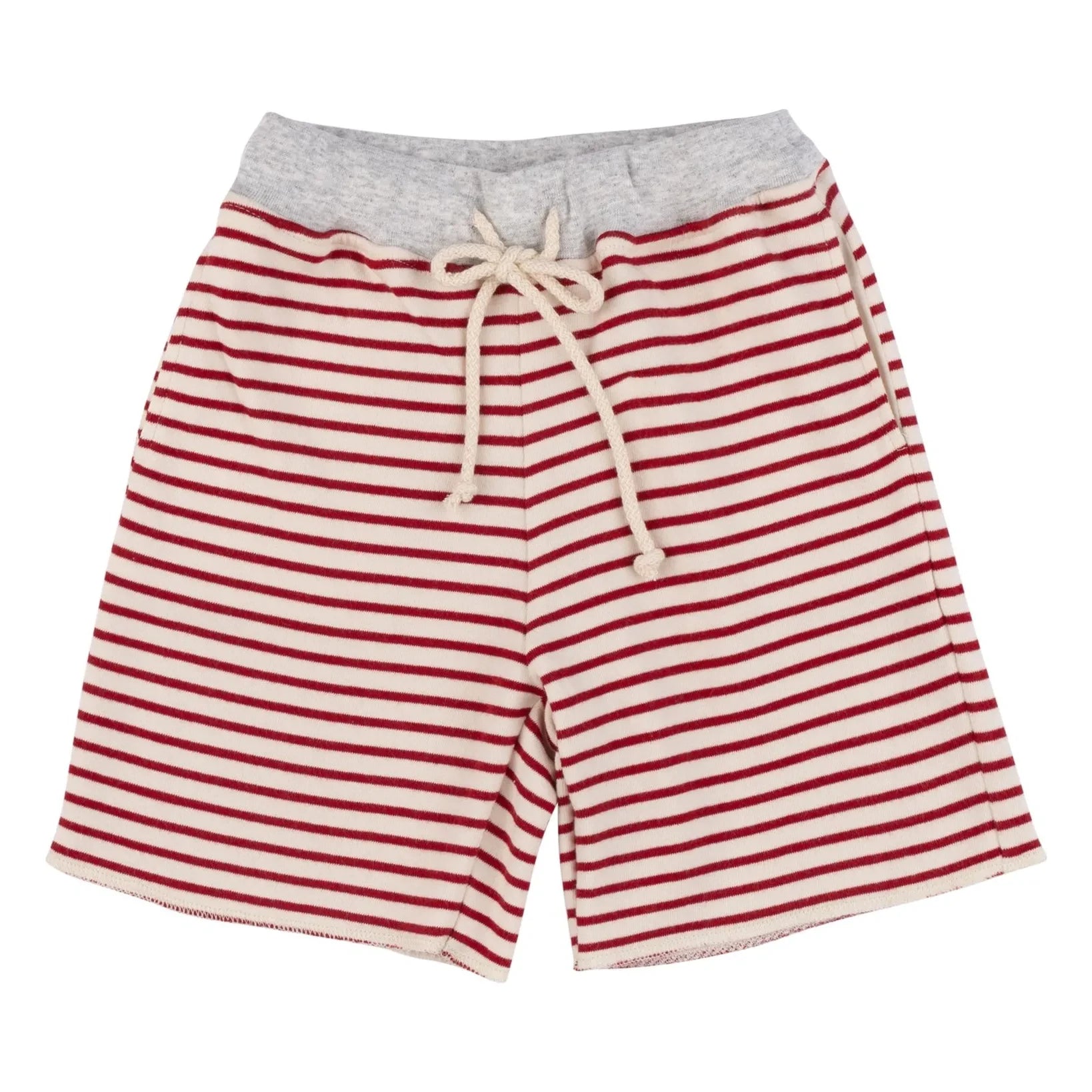 Babe & Tess - Tazio Striped Bermuda Shorts | Red