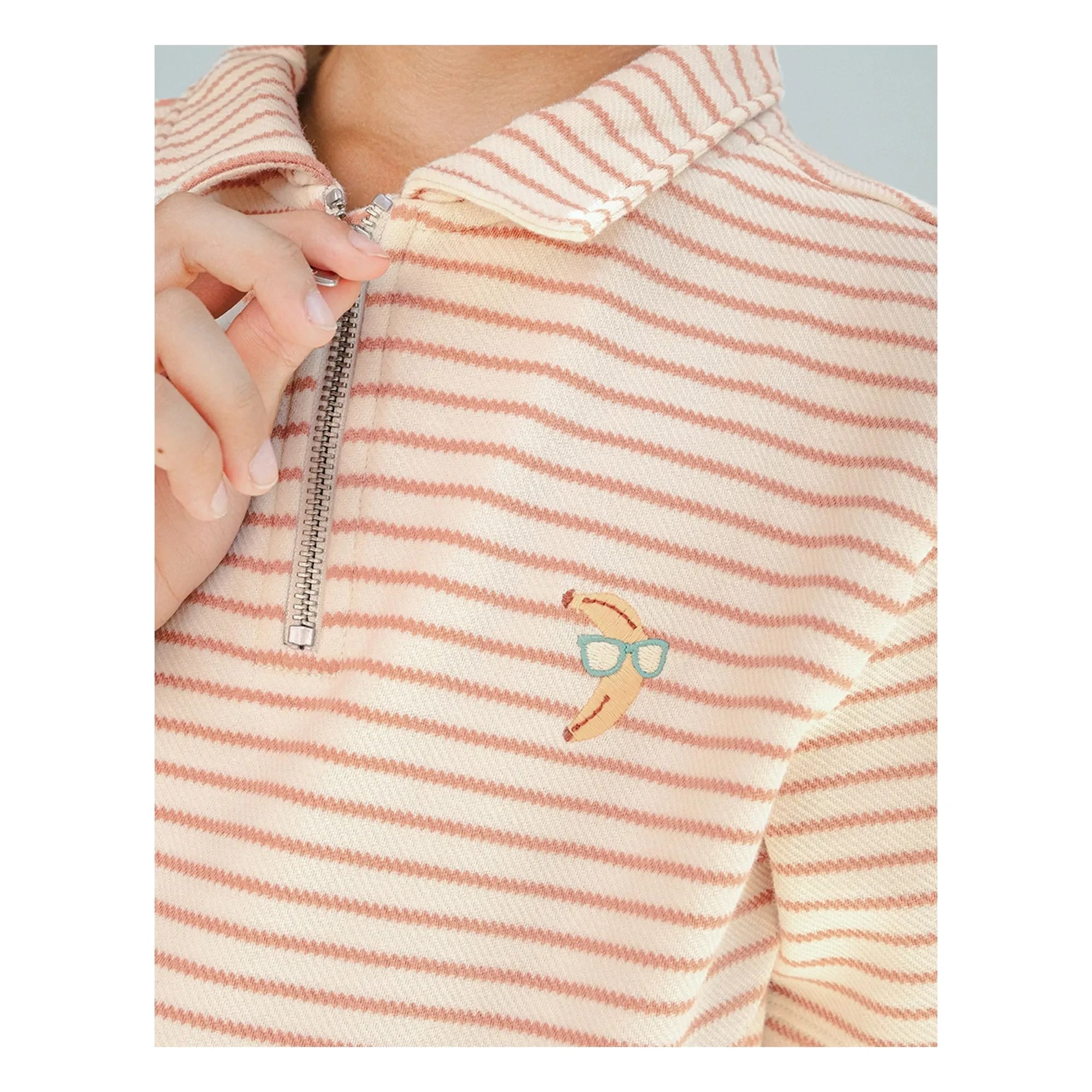 Gingersnaps - Polo Bruno Banana Striped Twill | Ecru