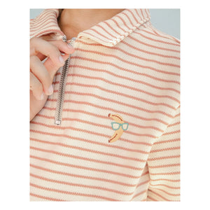 Gingersnaps - Polo Bruno Banana Striped Twill | Ecru