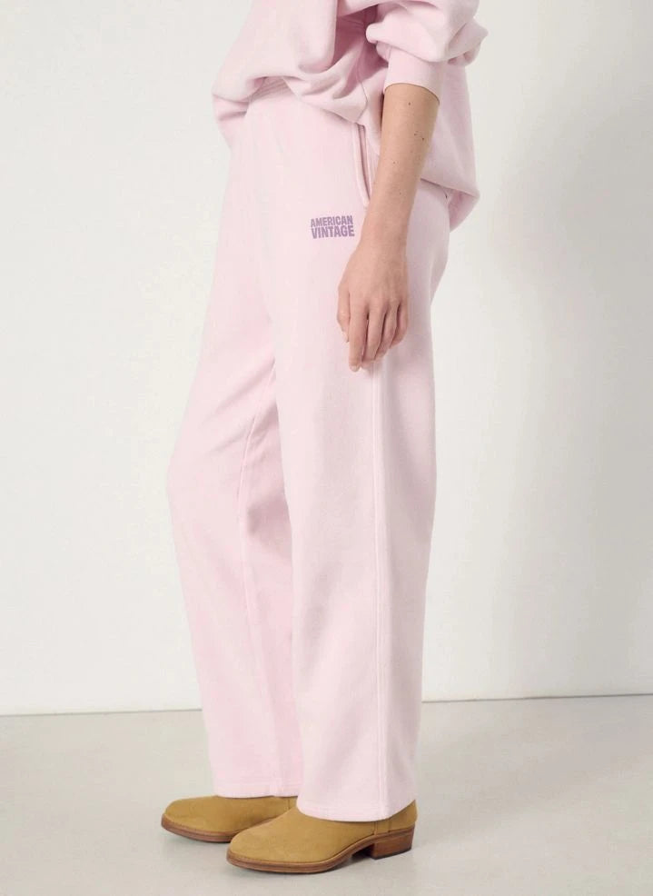 American Vintage - Plizzy Cotton Jogger Pants | Powder Pink
