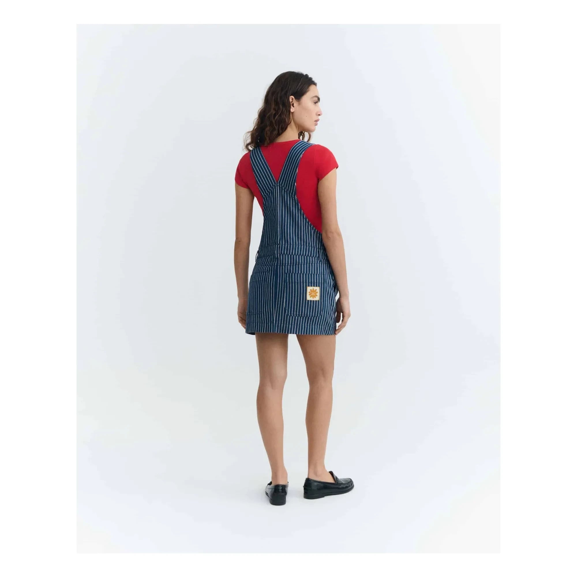 Thinking Mu - Rafaela Striped Organic Cotton Dress | Blue