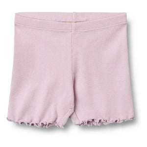 Wheat - Cine-Ribbed Organic Cotton Shorts | Lavender