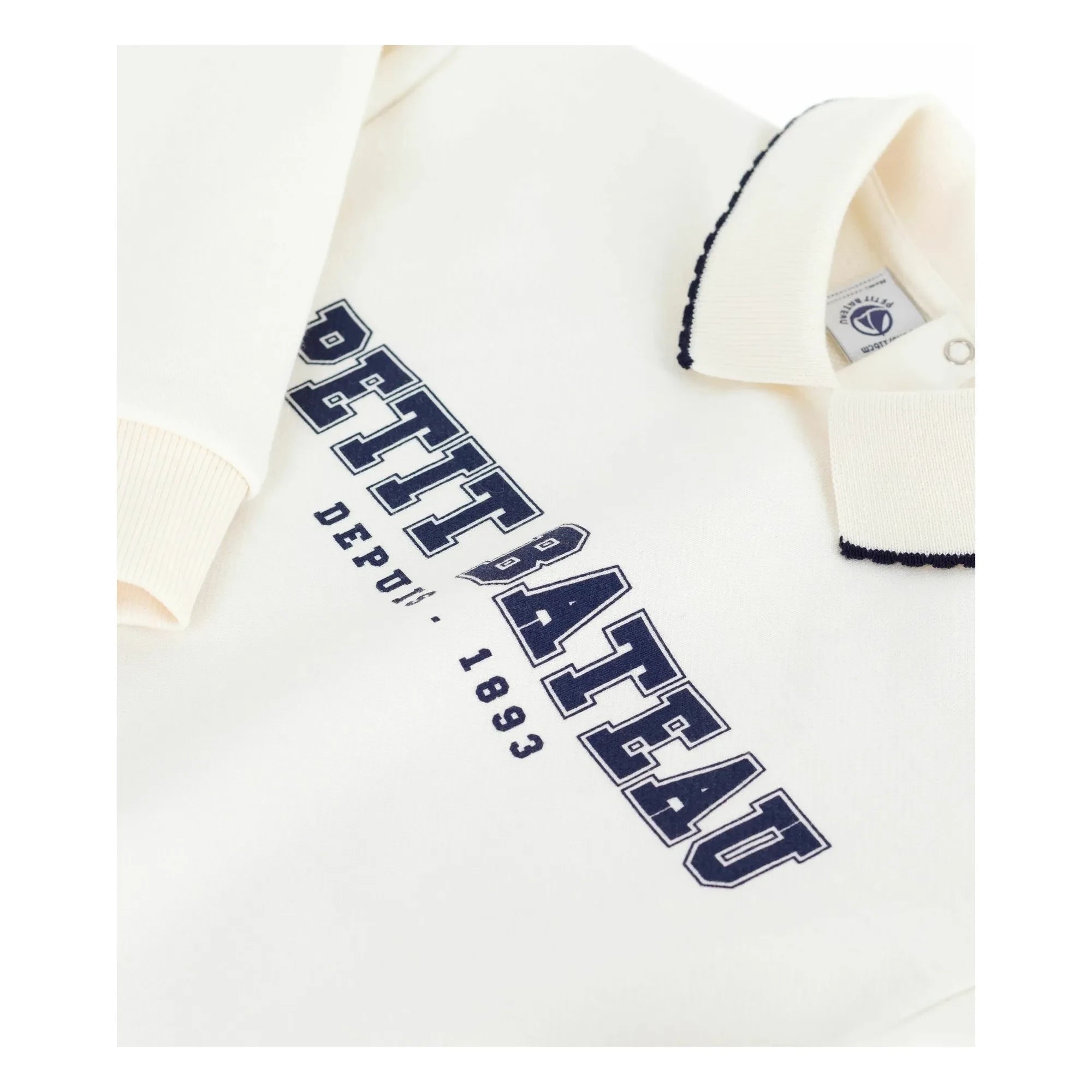 Petit Bateau - Petit Bateau Polo Collar Sweatshirt | Ecru