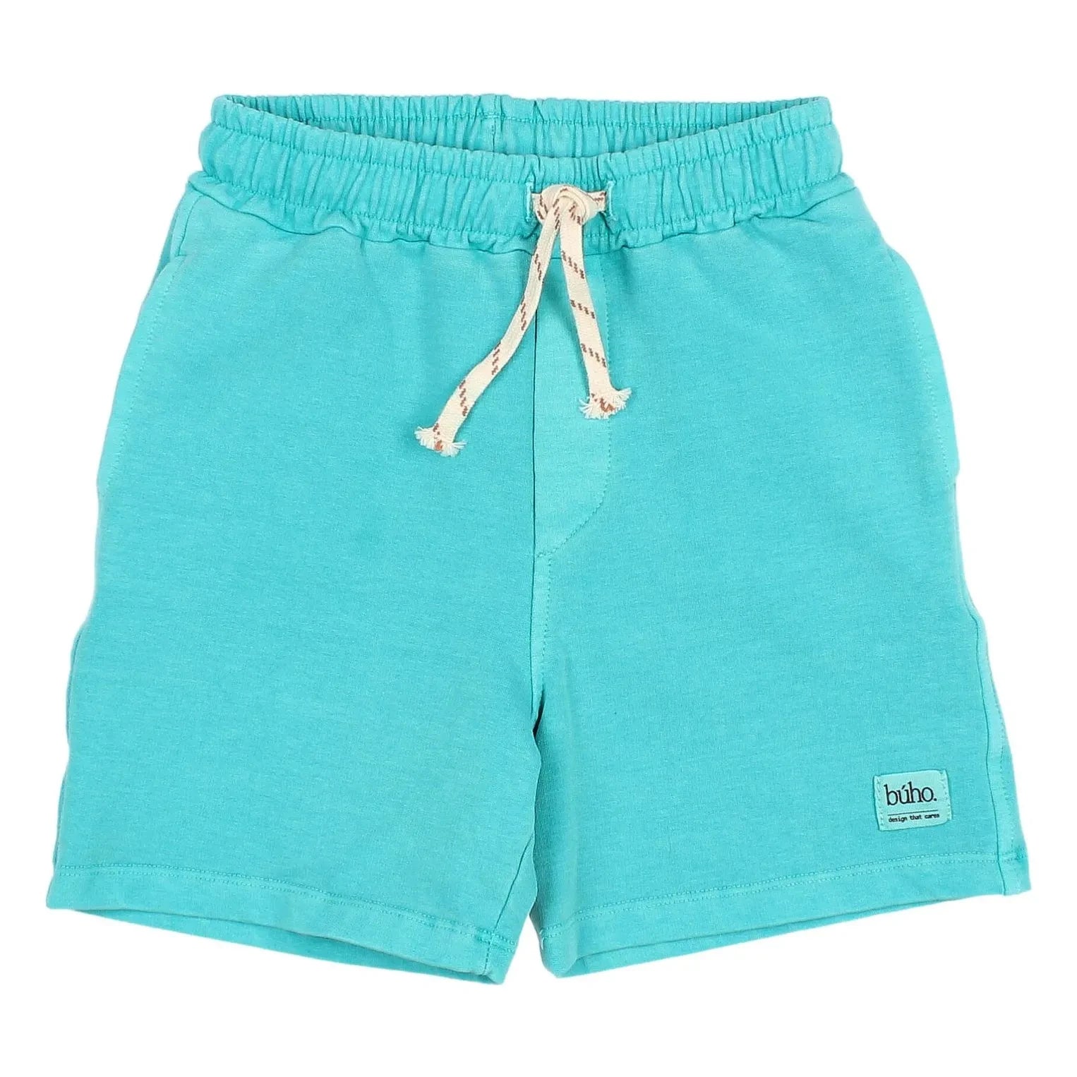 Búho - Organic Cotton Fleece Bermuda Shorts | Aqua