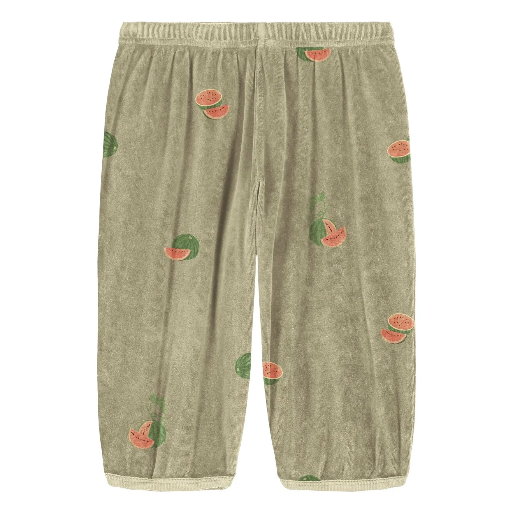 Studio Bohème - Porgy Watermelon Organic Cotton Towel Pants | Khaki