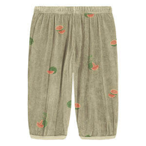 Studio Bohème - Porgy Watermelon Organic Cotton Towel Pants | Khaki