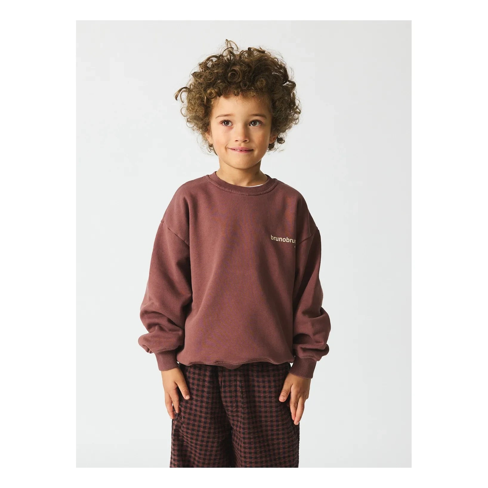 brunobruno nation - Norah Organik Pamuk Sweatshirt | Koyu kahverengi