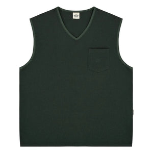 Kappy - Cotton Sleeveless Vest | Dark Green