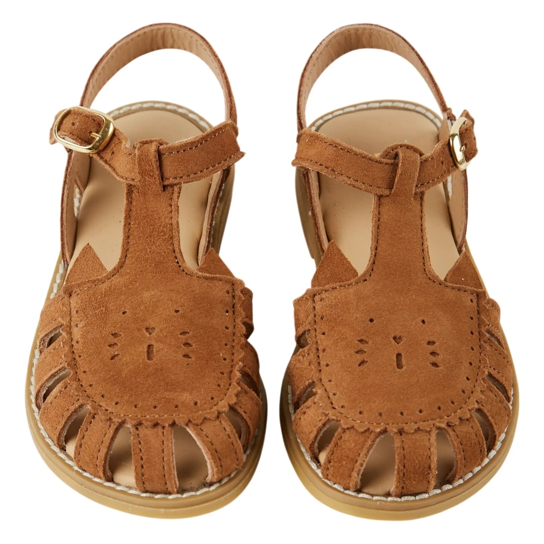 Emile et Ida - Leather Cat Sandals | Caramel