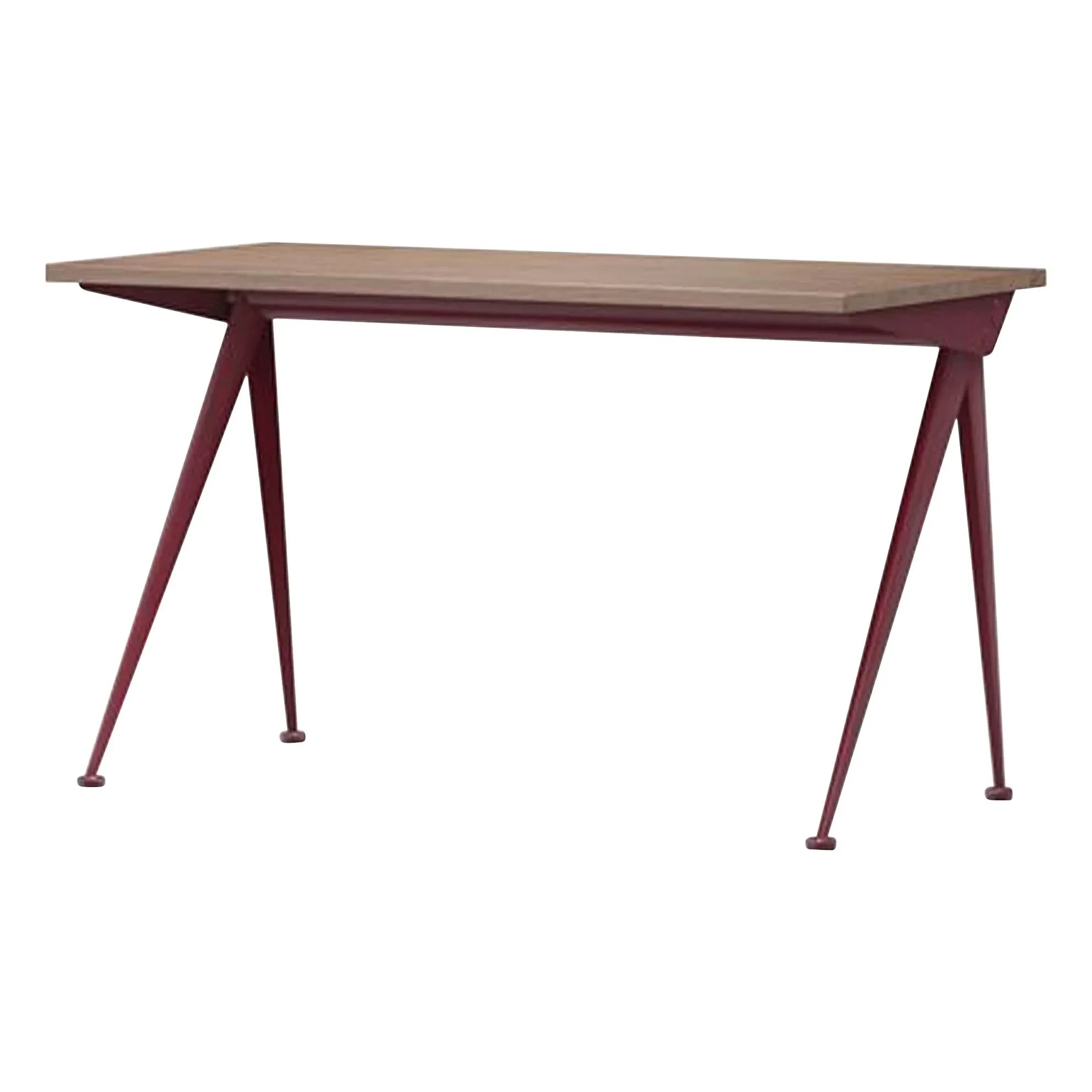 Vitra - Compas Direction Desk - Japanese Red Base - Jean Prouvé, 1953 | Walnut