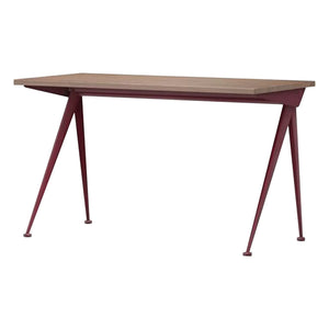 Vitra - Compas Direction Desk - Japanese Red Base - Jean Prouvé, 1953 | Walnut