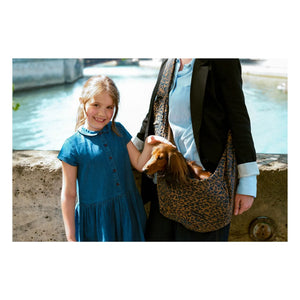 Caramel & Cie - Leopard Dog Patterned Crossbody Bag | Brown